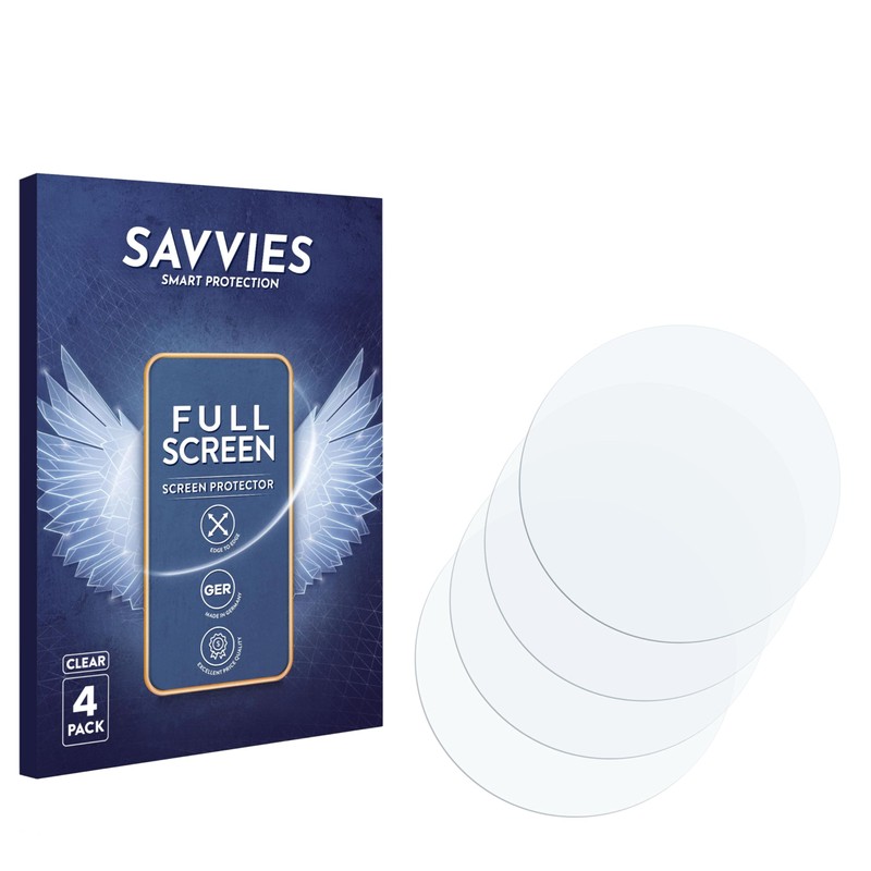 Savvies (4 Pack Full-Screen Protection Film compatible with Casio G-Shock