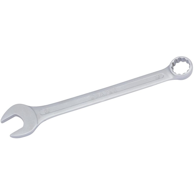 Draper Redline 18mm Combination Spanner - 68046 - Metric Chrome