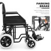 MoNiBloom Folding Lightweight Wheelchair, Portable User-Friendly Wheel Chair with Flip-Back