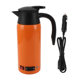 Electric Car Kettle Fast Boiling 12V 24V Dual Voltage 800ml Stainless Steel Electric Car Water Heater for Business Car Truck