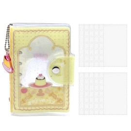 PAVIKE Girls Sticker Notebook, Photo, A7, 6 Holes, Binder, Transparent Sealing Pad, Removable, Waterproof, Abrasion Resistant, Approx. 5.8 x 3.9 inches (14.8 x 10 cm)