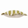 furn. Linen Stripe Ruffle Cushion Cover - Linen/Olive - 50x50cm