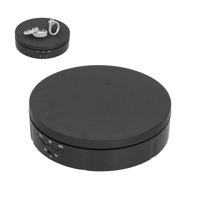 145mm 360° Round Auto Rotating Display Stand 3 Speed Control