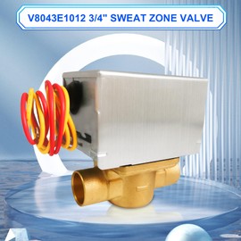 For Honeywell V8043e1012 Zone Valve, 3/4" Sweat Zone Valve replacement for honeywell GID-661677 zone valve,Ideal Replacement a Failed Honeywell Zone Valve in Heating Loop System (Connection=18" Leads)