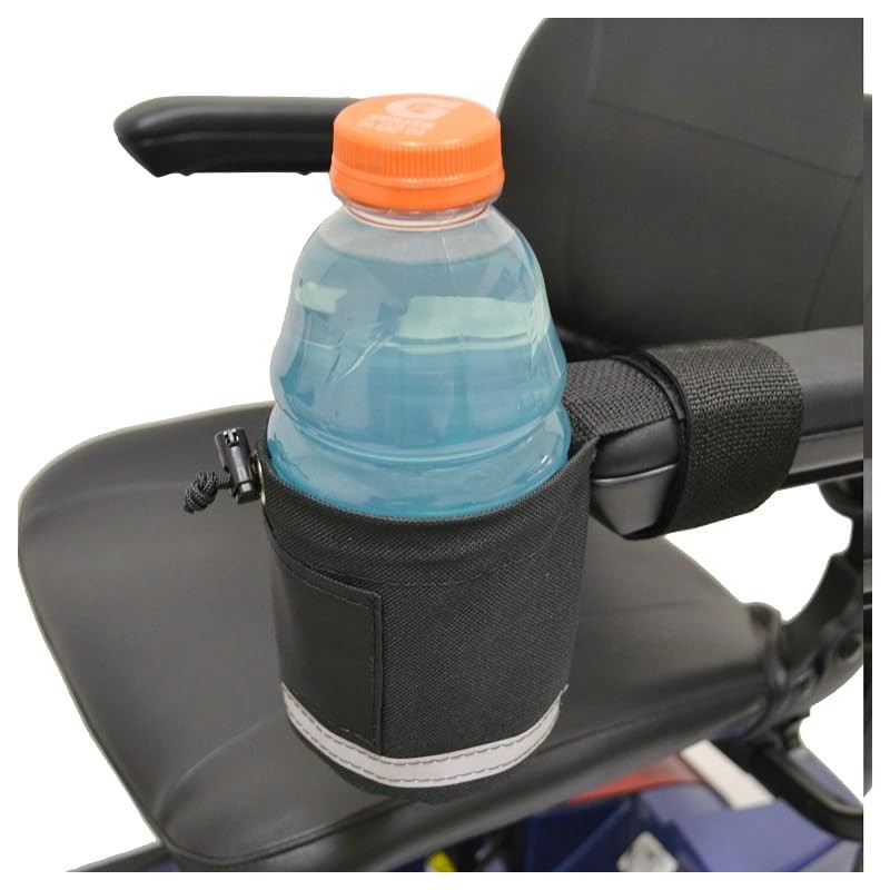 The Wright Stuff Unbreakable Wheelchair or Walker Cupholder in Black