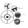 Infinity Instruments Large Metal Wall Clock 24 inch Astro Contemporary