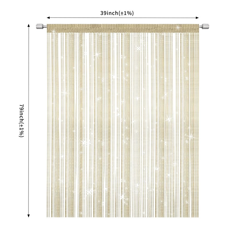 SULIVES String Door Fly Screen Curtain - Elegant Divider Tassel