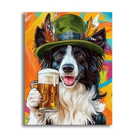 VAIIEYO - Kits de arte de diamantes para perros 5D para adultos, pintura de diamantes, kit de pintura de diamantes, taladro completo, redondo de diamantes de imitación, lona para decoración de pared