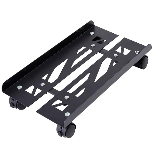 Hovadova Mobile PC Stand, Adjustable Metal Computer Tower Stand, PC