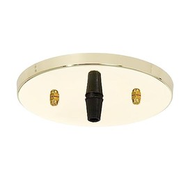 B&P Lamp® 5 1/4 Inch Modern Shallow Steel Canopy Kit (Brass) with Hardware - Includes Screws, Nuts, Crossbar and Bushing