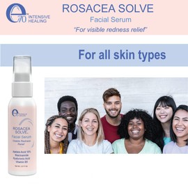 E70 Rosacea Solve Serum - Redness Relief Serum- For Rosacea and Acne-Prone Skin - Sensitive Skin Care With Beneficial Ingredients such as Aloe Vera, Hyaluronic Acid, Niacinamide, Almond Oil, Licorice and Chamomile Extracts - No Parabens, Chemicals and Fr