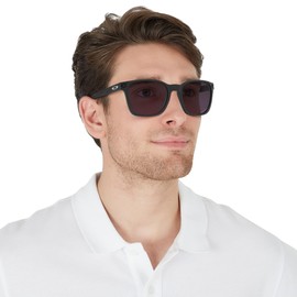 Oakley Men's OO9018 Ojector Square Sunglasses, Matte Black/Prizm Grey, 55 mm