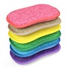 Paquete de 6 esponjas multiusos para cocina, 6 colores, esponja