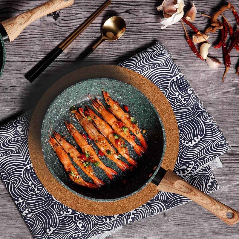 BUYGOO 10Pcs Cork Plant Mat Round Cork Plant Coasters 4/6/8