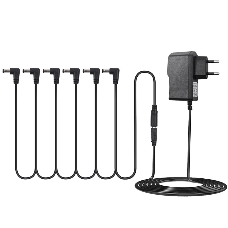 Guitar Effect Pedal Power Supply Adapter with 6 Ways Daisy