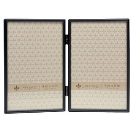 Lawrence Frames 4x6 Hinged Double Simply Black Picture Frame (660046D)