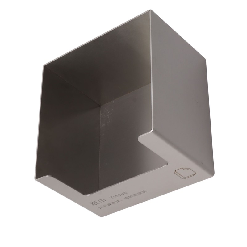 Stainless Steel Tissue Box Square Tissue Holder Large Opening Napkin