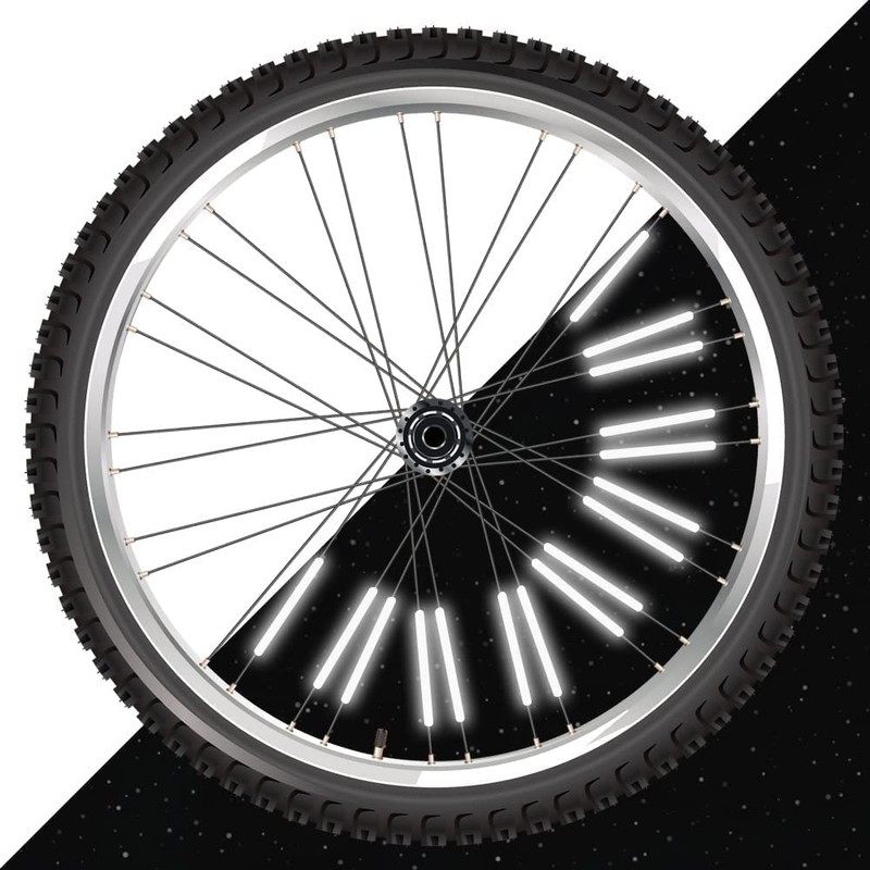 Cycling Reflectors, 48Pcs Bike Wheel Spoke Reflectors, Universal Bicycle Reflective