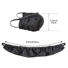 Txuolin Black Beard Bonnet Beard Bandana for Men Facial Hair Beard Bib Adjustable Beard Guard Cover Mens Bedtime Apron Cap Double Layer, Mustache Care Beard Covers