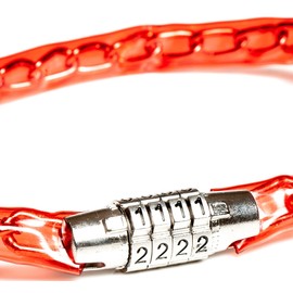 AWE Bicycle Combination Chain Lock Red