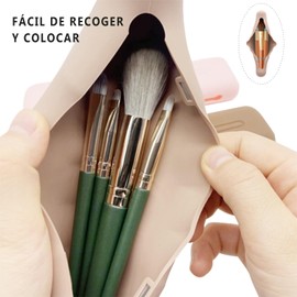 GeorgeX Soporte para Brochas de Maquillaje de Silicona Soporte de Esponja de Maquillaje Soporte de Viaje Portátil Impermeable para Brochas…