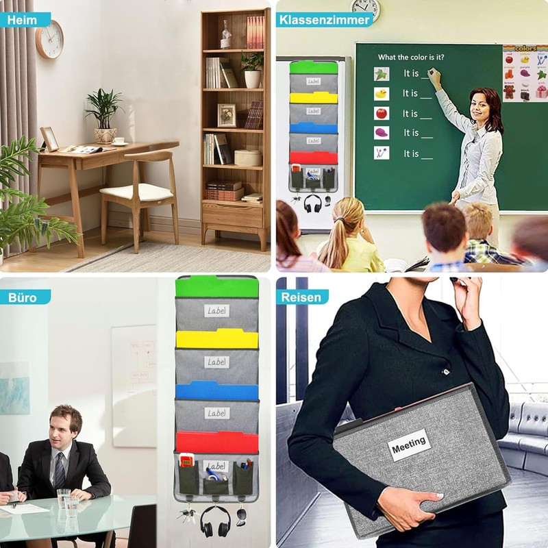 CaiYuanGJ Hanging Organiser Office Folder for Wall, Hanging Wall Folder,