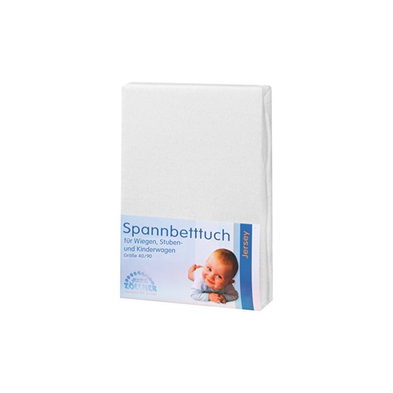 Julius Zöllner Jersey Fitted Sheet for Cots and Bassinets, 90