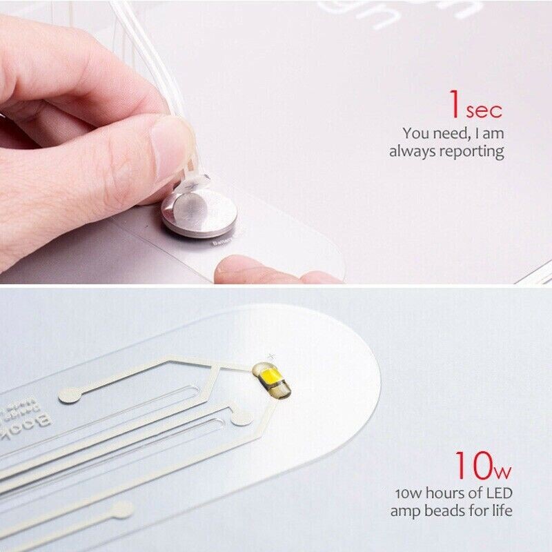 JANPIM Mini Book Reading Light LED Flexible Bookmark Light Lamp