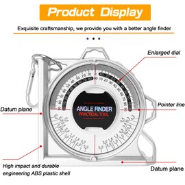 Angle Finder Inclinometer Protractor Magnetic Angle Finder Angle Measuring Tool Tilt Level Meter Slope Locator Angle Measurement Engineering Clinometer Angle Meter Gauge for Household Industrial Use