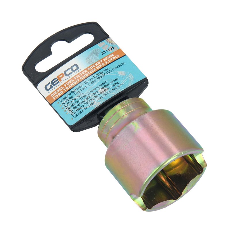 GEPCO Socket Wrench Fuel Filter Tool Socket 32mm for Ford