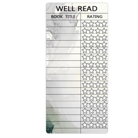 Reading List Bookmark Tracker,3x8 Inch Library Card Book Tracker Reading Page Cards Book Reading Log Book Tracker Notecards Literary Gifts Book Accessories,50 Pcs