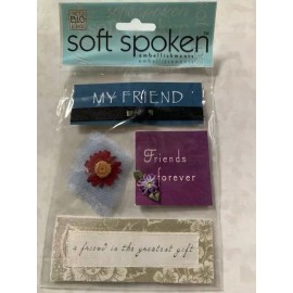 SOFT SPOKEN ME & MY BIG IDEAS 3D STICKERS HAPPY BIRTHDAY FRIENDSHIP