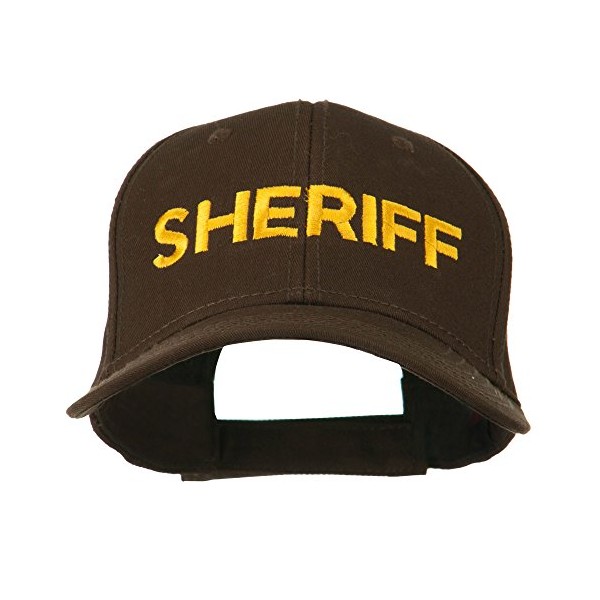 e4Hats.com Sheriff Embroidered Low Profile Cap - Dark Brown OSFM