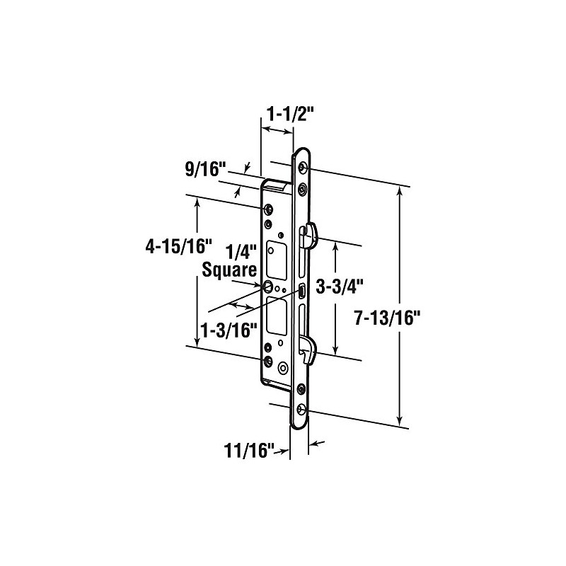 Prime-Line E 2192 7/32 In. Square Drive Multi Point Sliding