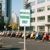 YIKIADA 2 Pack Motorcycle Parking Only Sign 18 × 12