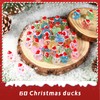 TELAIN 60 Colourful Small Christmas Glitter Resin Ducks for Party