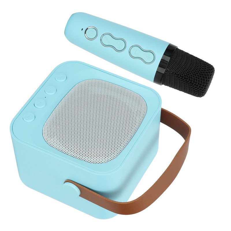 Mini Karaoke Machine Portable Bluetooth Speaker With Wireless Microphone Bass