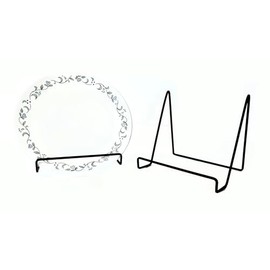 Clearco Plate Easel Display, Black Metal Plate Holder, Tabletop Picture Stand,(6 inch)
