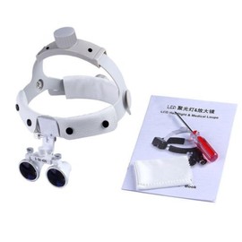 Hot Dental Headband Surgical Medical Binocular Loupes 3.5X420mm Dental Lab Equipment DY-108 White.