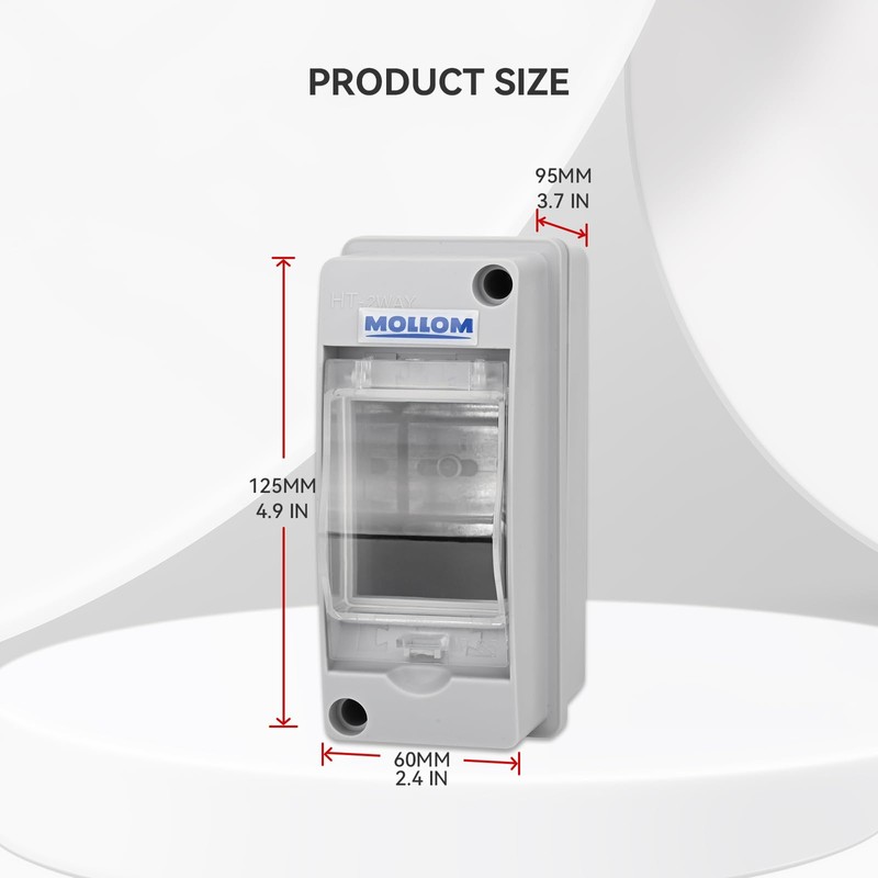 Mollom Solar Panel Disconnect Switch 1000V 60Amp IP65 Breaker Box