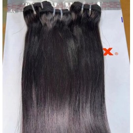 Indian Cuticle Aligned Raw Cambodian Human Hair Vietnam Raw Human Hair Bundlesstyle: Straight, color: Black, Stretched Length: 24"