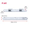 Antrader Wood Bed Rail Connecting Fittings, 5.1 Inch Zinc Round