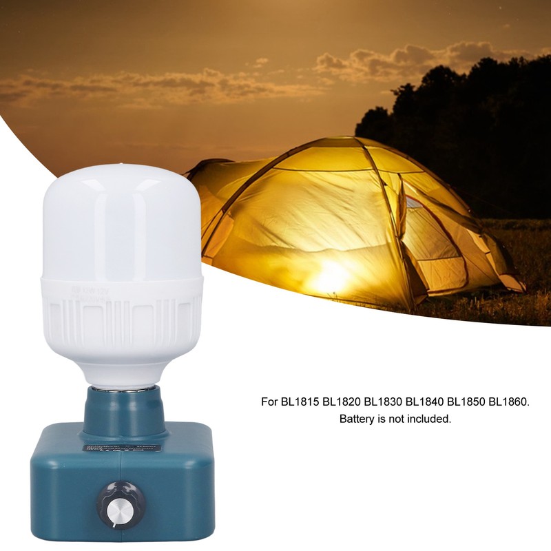 Battery Powered Work Light Bulb E27 Adjustable Brightness LED Bulb