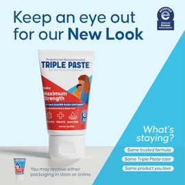 Triple Paste 3X Max Strength Diaper Rash Ointment, 40% Zinc Oxide, 2 oz