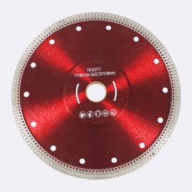LiGuVCY 7 Inch Super Thin Dry Wet Diamond Porcelain Saw Blades with X Teeth Turbo Mesh Rim Super Thin Diamond Tile Blade for Cutting Marble, Granite, Brick and Concrete