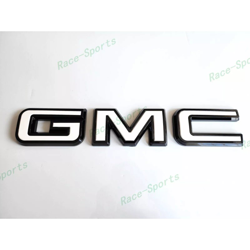 Auto GMC OVERLAY Rear Only Black White GMC Emblem 2019+