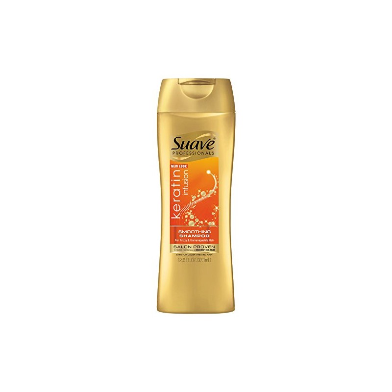 Suave Profesionales Champú suavizante, infusión de queratina, 12.6 oz