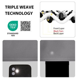 NICETOWN Twinkle Star Curtain for Nursery - Starry Night Sleep-Enhancing Cosmic Themed Curtain Stars, Draft Blocking Blackout Curtain Panel (1 Pack, W52 x L84 inches, Gray)