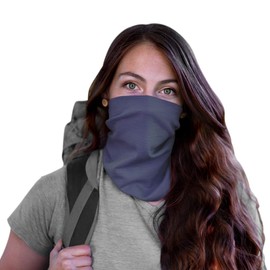 PURIAN Neck Gaiter Face Mask, UPF 50+ Medium Weight Double Knit Breathable Face Cover for Cool & Cold Weather Blue