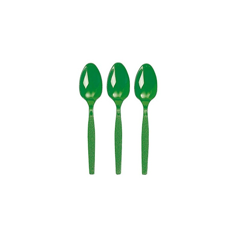 Fun Express - Kelly Green Plastic Spoons (50 Pc) -